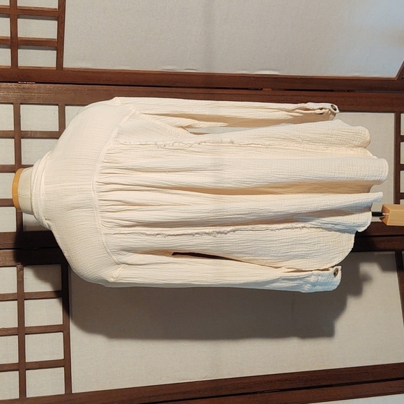 Free People All About The Feels White Oversized Top Sz S - Picture 5 of 10